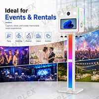 Nouvelle Cabine Photo DSLR à Double Écran 2026, Écran Tactile 15,6 Pouces, Lumière RVB, Coque Métallique pour Location Événementielle de Luxe (Mariages, Fêtes)