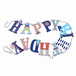 Decorazione con Striscione di Carta Fai-da-Te per Compleanno, Stile Oceano, Vendita all'Ingrosso - Product Image 4