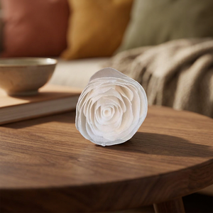 Hot Selling White 8CM Handmade Eco-Friendly Artificial Sola Wood Flowers Environmental Friendly <b>Reed</b> <b>Diffuser</b> Indoor Decor - Product Image 3
