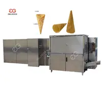 Máquina automática para hacer gofres y galletas, cono de azúcar y helado, comercial, en venta