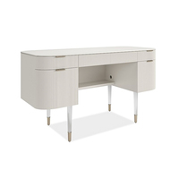 Commode en acrylique blanc au design moderne français, miroir éclairé en bois MDF, panneau de style pour chambre, salon ou hôtel