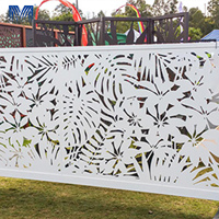 Panneau mural décoratif de confidentialité pare-vent, découpé en 3D, PVC, revêtement vinyle, vinyle vertical, panneau vénitien, clôture de jardin potager