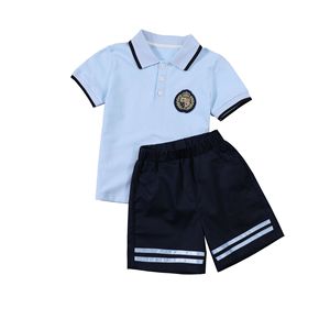 Conjunto de uniforme escolar de dos piezas con etiqueta personalizada para estudiantes de guardería y niñas - Product Image 5