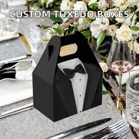 Boîte cadeau créative en forme de combinaison aseptique avec poignée, impression personnalisée, finition brillante/mate, emballage pour cadeaux masculins
