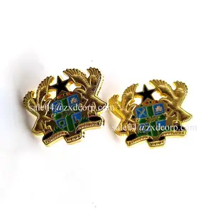 China Supplier Factory Price Metal Gold 3D Coat of Arms Of Ghana Lapel Pins