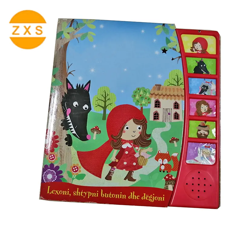 Benutzer definierte Kinder lernen Spielzeug Sound Musik Record able Hardcover Story Talking Book mit Papier & Pappe