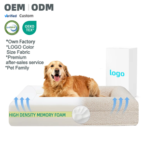 OEM ODM Cama de lujo grande para perros Cama ortopédica duradera de espuma viscoelástica Camas para perros lavables Cubierta extraíble - Product Image 1