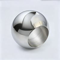 Accessoires décoratifs pour balustrades de balustres élégants en acier inoxydable, boule creuse ronde en métal