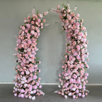 Arco de Flores Artificiales Personalizado Z04, Decoración para Fondo de Boda, Fácil Montaje