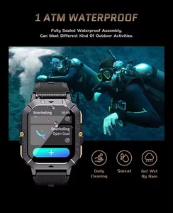 นาฬิกาสมาร์ทวอทช์ C28 สำหรับผู้ชาย กันน้ำกลางแจ้ง หน้าจอ 2.02 นิ้ว รองรับการโทรผ่านบลูทูธ หน่วยความจำขนาดใหญ่ แบตเตอรี่ขนาดใหญ่ เหมาะสำหรับกีฬากลางแจ้ง - Product Image 1