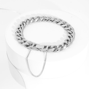 206 New Simple Niche Design Thick <b>Chain</b> Bracelet <b>Titanium</b> Steel Silver Plated Unisex's Bracelets Wholesale Jewelry Trendy - Product Image 3