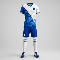 Paket Pakaian Olahraga Sepak Bola Kaos Custom Bermotif Bernapas Cepat Kering Celana Pendek Retro Musim Panas Set Lengkap Tracksuit Sepak Bola Pria