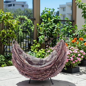 Modern Design <strong>Extra</strong> <strong>Large</strong> Outdoor <strong>Planter</strong> <strong>Cheap</strong> Pink Rattan Boat Shape Flower Pot with Home Decorative New Design for Plants - Product Image 6