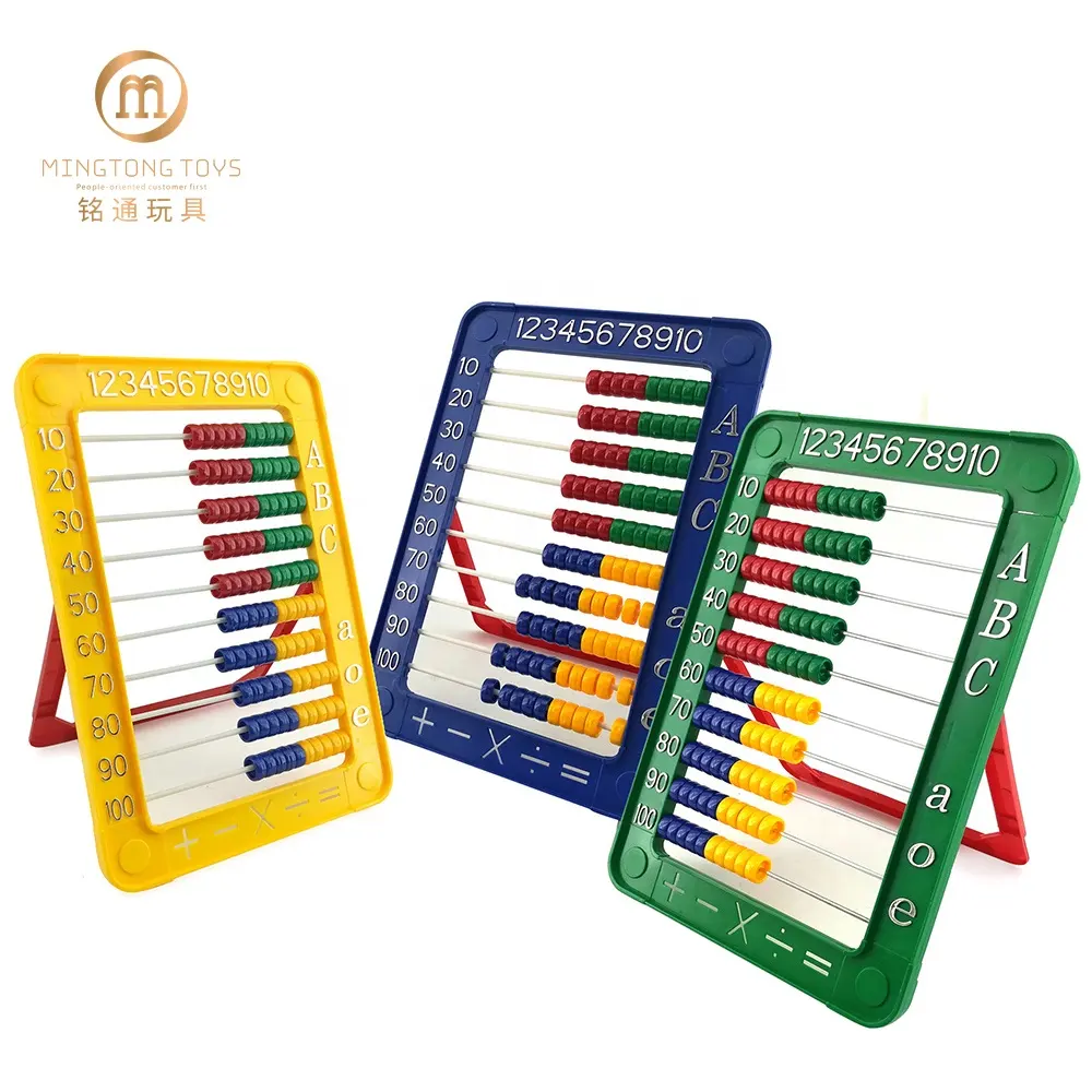 Abacus de alfabeto de plástico para estudiantes, juguete educativo para aprender números de matemáticas chinos, pequeño color, venta al por mayor