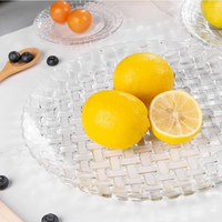 Assiettes de présentation en verre transparent pour hôtels, mariages et dîners – Vaisselle décorative
