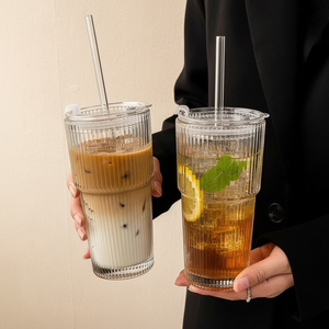 Vente en gros de gobelets de voyage en <span class=keywords><strong>verre</strong></span> de 20 oz, logo personnalisé, gobelet en <span class=keywords><strong>verre</strong></span> <span class=keywords><strong>pas</strong></span> <span class=keywords><strong>cher</strong></span> <span class=keywords><strong>avec</strong></span> <span class=keywords><strong>paille</strong></span> et couvercle - Product Image 1