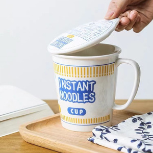 Vente chaude nouveau <span class=keywords><strong>bol</strong></span> de nouilles en céramique micro-ondes créatif Logo personnalisé décalcomanie Japandi mélamine Ramen <span class=keywords><strong>bol</strong></span> avec couvercle - Product Image 5