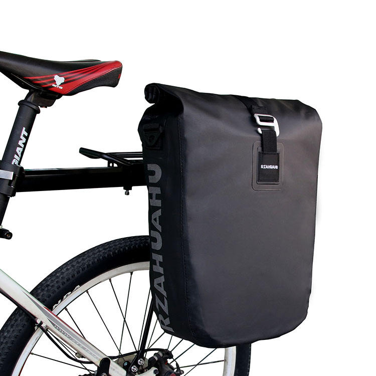 20L Waterproof Bicycle Rear Rack Pannier Bag Black, Portable