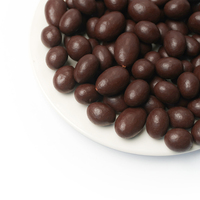 Vente chaude de boules de chocolat aux amandes enrobées de sucre, chocolat noir, vente en gros, fabriqué en Chine