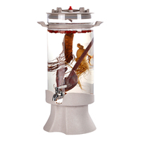 Grand pot de fermentation en verre OEM avec robinet, pot à vin et à infusion en verre résistant aux hautes températures, couvercle hermétique