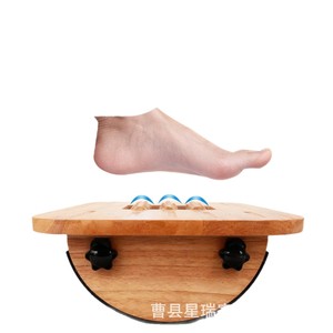 <b>Solid</b> <b>Wood</b> Office Footstool Bamboo Footrest Adjustable Under <b>Desk</b> Minimalist Design Freestanding Wooden Foot Support - Product Image 5