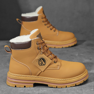 Winter Autumn Mens Ankle <strong>Bootie</strong> Cotton <strong>Shoes</strong> Workwear Boots Waterproof Anti Slip Oversized PVC Versatile Sports Board <strong>Shoes</strong> - Product Image 2