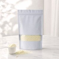 Sachet Doypack en aluminium coloré de qualité alimentaire pour lait en poudre, avec fenêtre et fermeture éclair