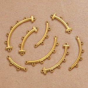 ตัวเชื่อมต่อแบบโค้งหลายวง |   สแตนเลสสตีลชุบทอง 18K PVD แบบโค้ง สำหรับทำสร้อยข้อมือ สร้อยคอ DIY - Product Image 3