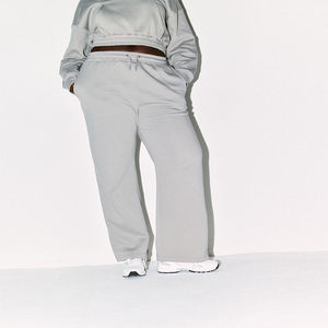 Jogging personnalisés avec logo, taille haute, jambes larges, pantalon décontracté pour femmes, pantalon de sport - Product Image 1