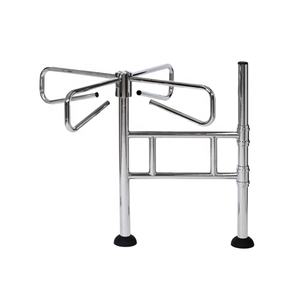 Barrière de sécurité en acier inoxydable, portail pivotant rotatif, tourniquet mécanique manuel de hauteur moyenne pour supermarché - Product Image 4