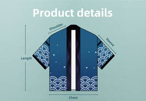 Conjunto de Ropa Japonesa Personalizada para Hombre, Estilo Samurái Asiático, Camisa Harajuku, <span class=keywords><strong>Haori</strong></span>, Yukata Tradicional para <span class=keywords><strong>Mujer</strong></span>, Kimono Estampado y Pantalones - Product Image 4