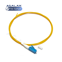 UNIQFIBER Kabel Optik Pigtail Berkinerja Tinggi Corning SM 9/125m Kuning LC/UPC Simplex Tight-Buffered 0.9mm dengan Kehilangan Penyisipan Rendah