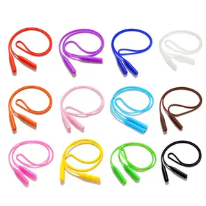 Candy Color Round Elastic Silicone Eyeglasses Straps Sunglasses Chain New Sports Anti Slip String Glasses Rope Band Cord Holder