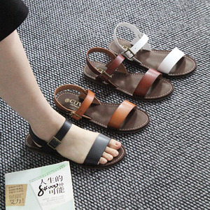 Sandalias de Mujer de Verano, Diseño Nuevo, Planas, Duraderas, Casuales, Retro, Cómodas, Ligeras y Resistentes - Product Image 1