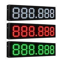 Panneau d'affichage LED 6 pouces pour prix du carburant, affichage numérique 7 segments pour station-service
