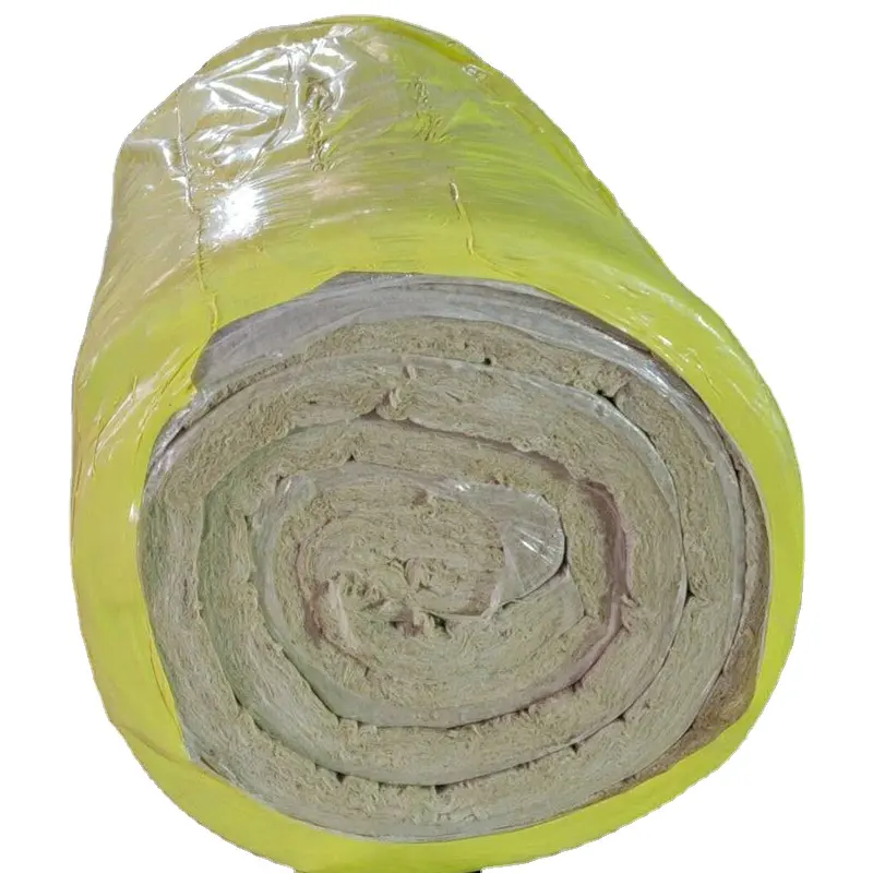 Wholesale Refractory insulation material Rock Wool Blanket with wire mesh