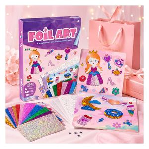 Safari Animal DIY Foil Transfer Kit Colorful EVA Stickers Preschool Learning Craft <b>Game</b> Holiday <b>Gift</b> for Young Children - Product Image 1