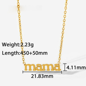 Delicado Collar con Colgante para Mujer, Chapado en Oro PVD de 14k y 18k, Acero Inoxidable 316L, Joyería Fina para el Día de la Madre, Collar para Mamá - Product Image 6
