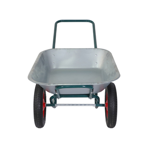 <span class=keywords><strong>Brouette</strong></span> de chantier économique à double roue pour ouvriers et projets de bricolage – Pratique et robuste - Product Image 5