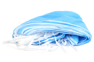 Cuffie Monouso Blu in Tessuto Non Tessuto per Infermieri e Medici, Chirurgiche, con Laccetti - Product Image 6