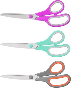 Ciseaux multifonctionnels en acier inoxydable multicolores de 8 pouces, OEM, pour le bureau, les étudiants, la papeterie, la couture, la coupe du papier - Product Image 1