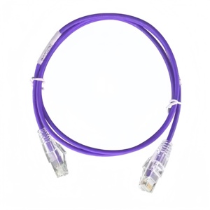 RJ45 Cat6 Cat6a cavo Ethernet Patch, alta velocità, connettori trasparenti Patch conduce per PC, TV, Tablet, Router, stampante, viola - Product Image 1