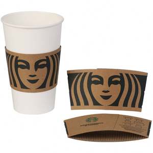 Fundas de Papel para Vasos de Café para Llevar, Personalizadas, con Logotipo Impreso - Product Image 1