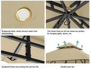 Nojumes Koka lapenes aiatelgid paviljonid aiakatused paviljongit katso kaikki sjenice metalnog krova Pergola sjenice - Product Image 2