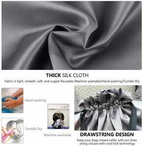 Wholesale Custom New Style Satin Organza Dust <b>Bags</b> with Silk Drawstring Featuring Logo - Product Image 5