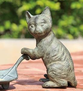 Escultura de gato de bronce, decoración para el hogar y el jardín, estatua de gato de Bronce Antiguo, figurita decorativa, artesanías de Metal hechas a mano, decoración del hogar - Product Image 5
