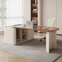 Bureau Classique pour Ordinateur, Meuble de Travail pour Appartement, Poste de Travail pour Employés, Table de Maquillage en MDF avec Tiroir pour Chambre à Coucher