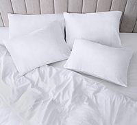Taies d'oreiller en coton de qualité supérieure Taies d'oreiller blanches extra douces de luxe confortables et respirantes avec fermeture d'enveloppe
