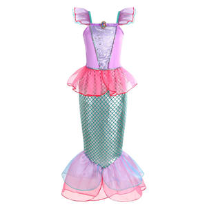 Vestidos de Princesa <span class=keywords><strong>Ariel</strong></span> <span class=keywords><strong>La</strong></span> <span class=keywords><strong>Sirenita</strong></span> para Niñas con Amuletos para Fiesta de Carnaval y Disfraz de Halloween Infantil - Product Image 3