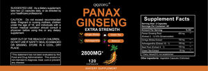 Cápsulas de Complejo de Ginseng Panax con Ginkgo Biloba y Ashwagandha, Energía Natural, Concentración, Alivio del Estrés, Suplemento Vegano - Product Image 6